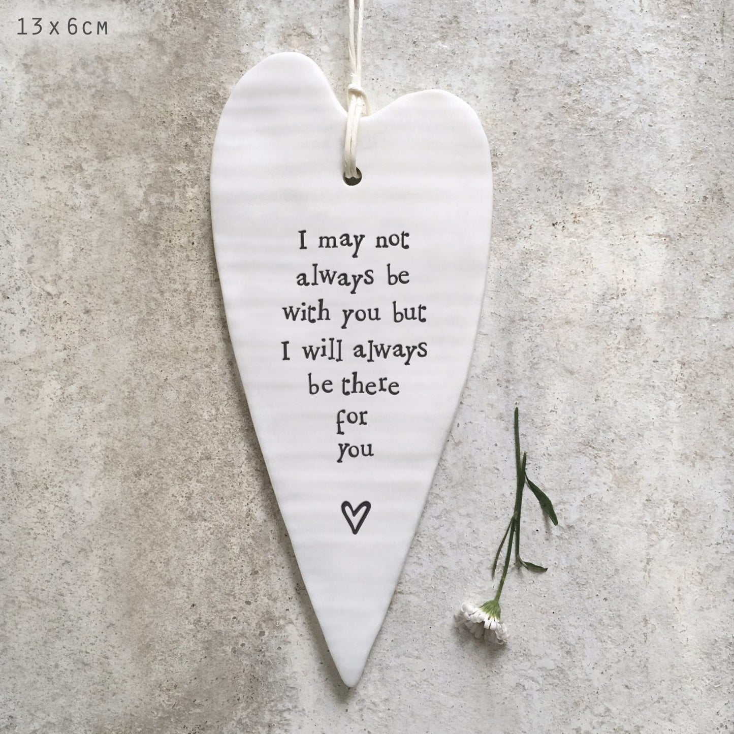 Porcelain long Heart hanger- I’ll be there for you