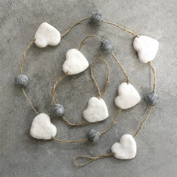 Wool Felt Heart Garland