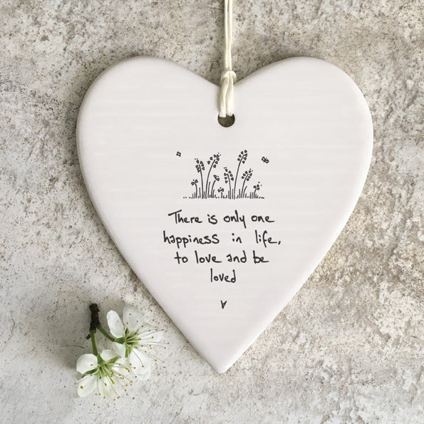 Wobbly round heart - There is one happiness in life