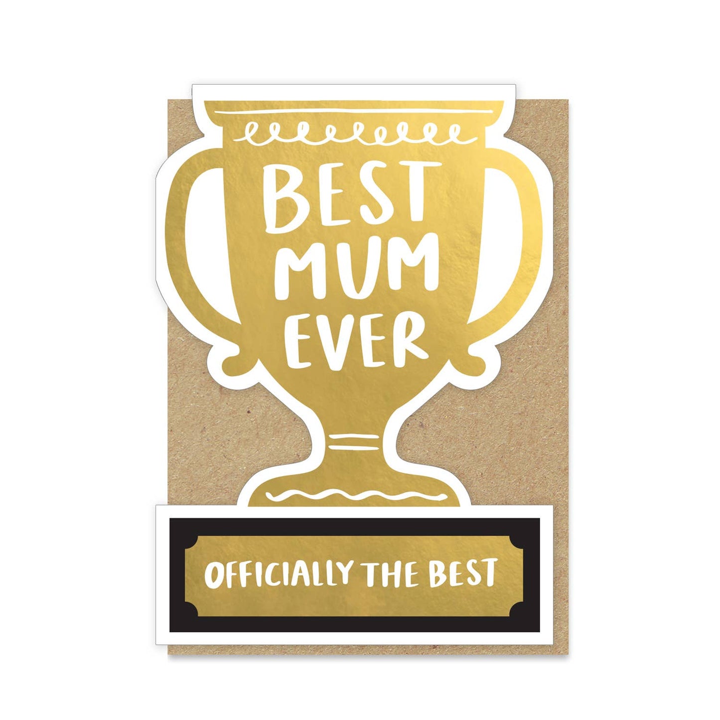 Diecut foiled trophy Mother's Day Card