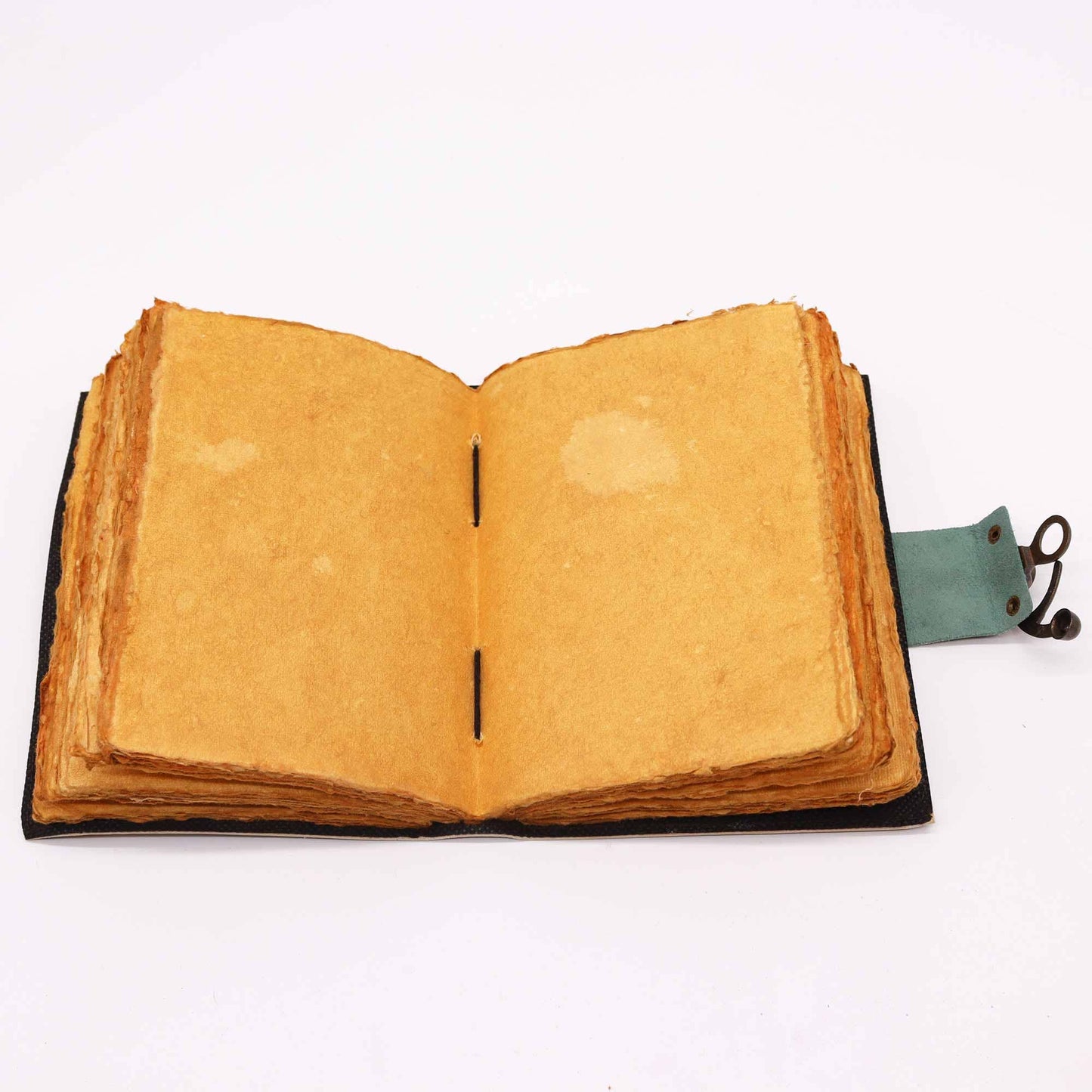 Leather Moon Phases Notebook with metal clasp
