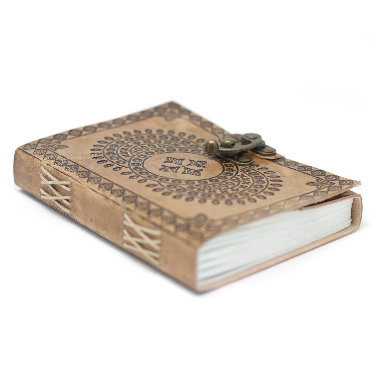 Leather Mandala Handmade Notebook with buckle
