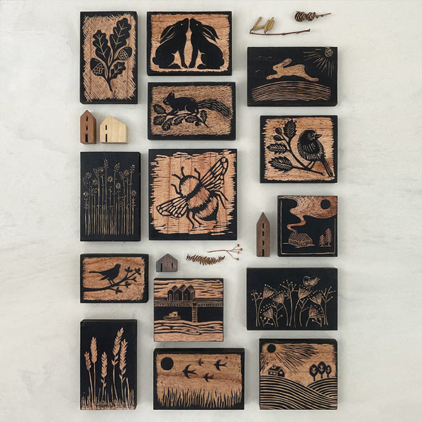 Wood Block - Flowers