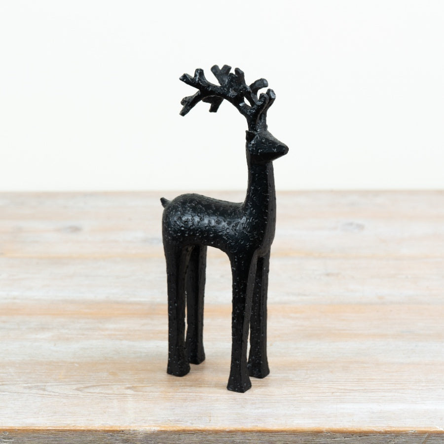 Rustic Black Stag Deer Ornament