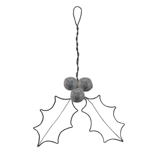 Handmade Rusty Wire Holly