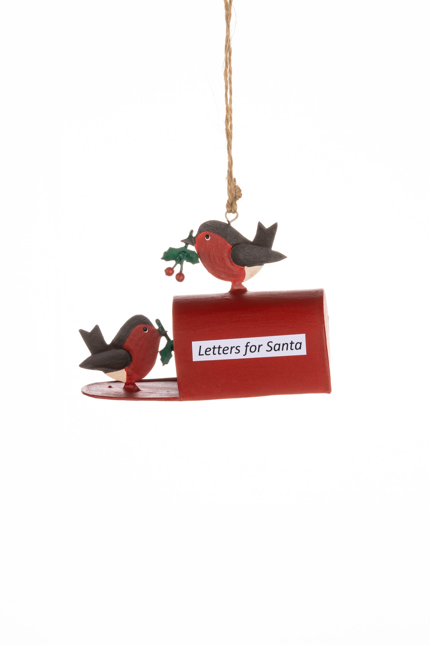 Letters to Santa, Letterbox with robins Christmas ornament