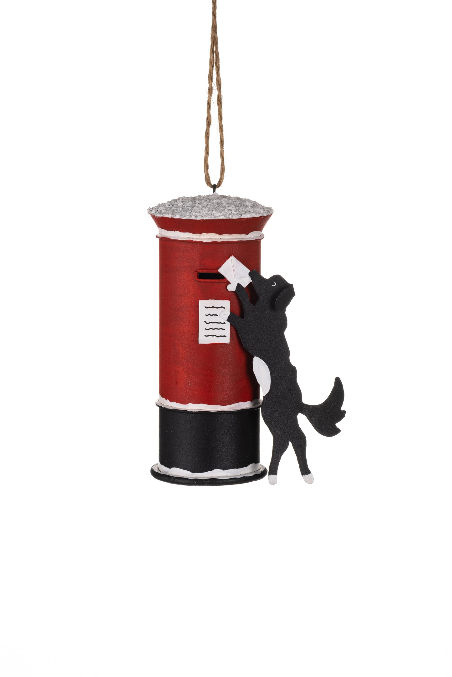 Dog and Post Box Christmas Decoration (large)