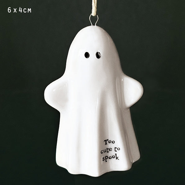 To Cute To Spook - Hanging Porcelain Ghost