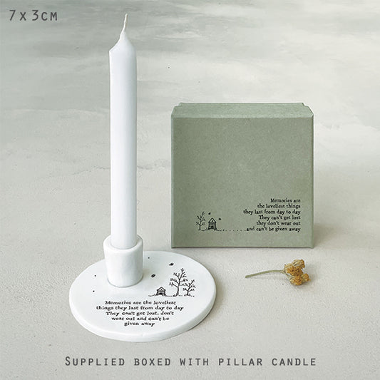 Candle holder- Memories are the loveliest things