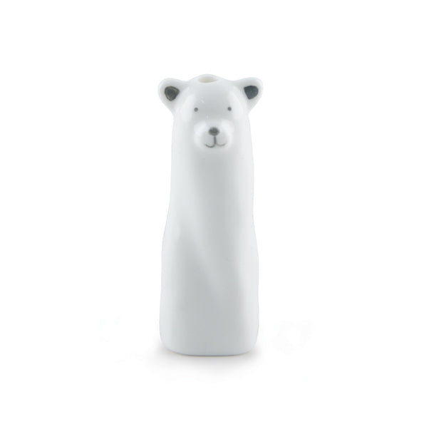 Porcelain Bear Vase - True friends leave paw prints on your heart