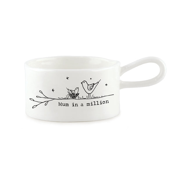 Porcelain Handled Tea Light Holder - Mum in a million
