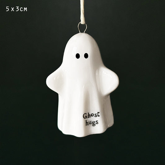 Ghost Hugs - Hanging Porcelain Ghost