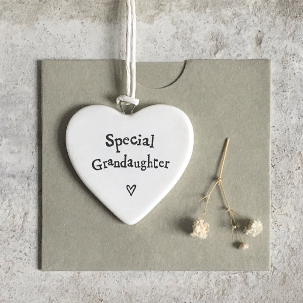 Porcelain Heart - special granddaughter