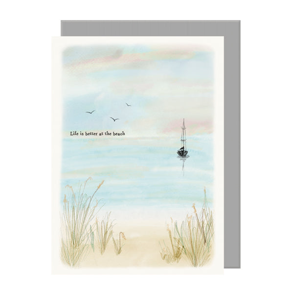 Seascape card - Life is better at the beach