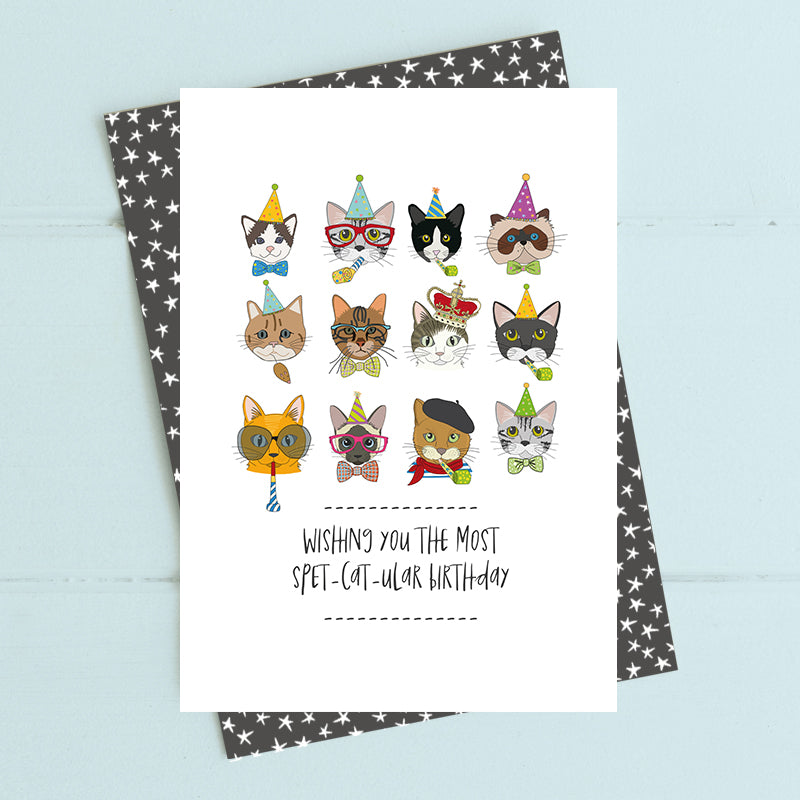 Wishing you the most spet-cat-ular birthday - Card