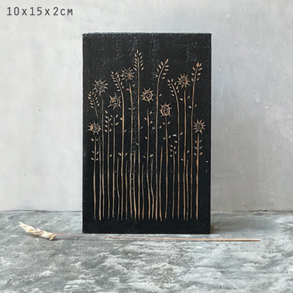 Wood Block - Daisies