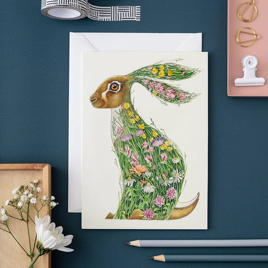 Hare in a Meadow - Art Card