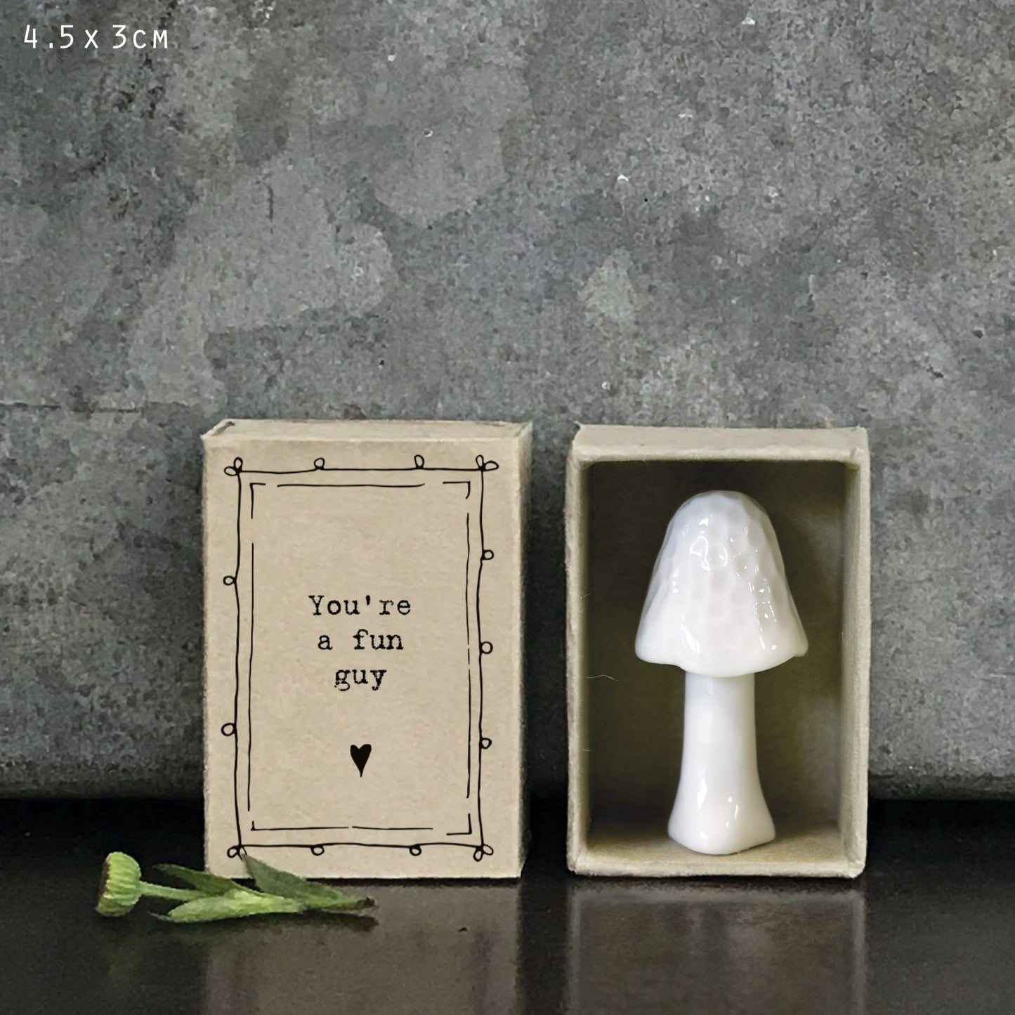 You’re a fun guy Mushroom - Matchbox Porcelain mushroom