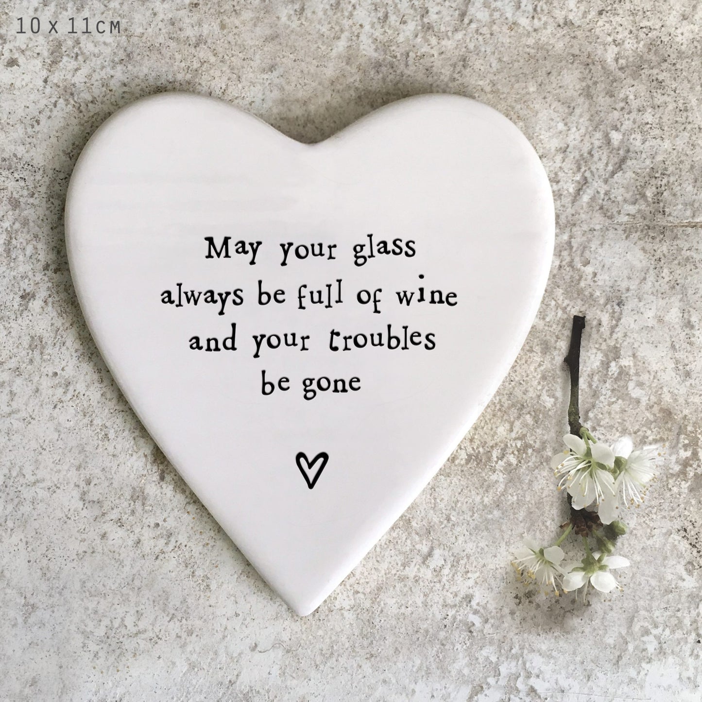 Heart Coaster - May your glass always be full