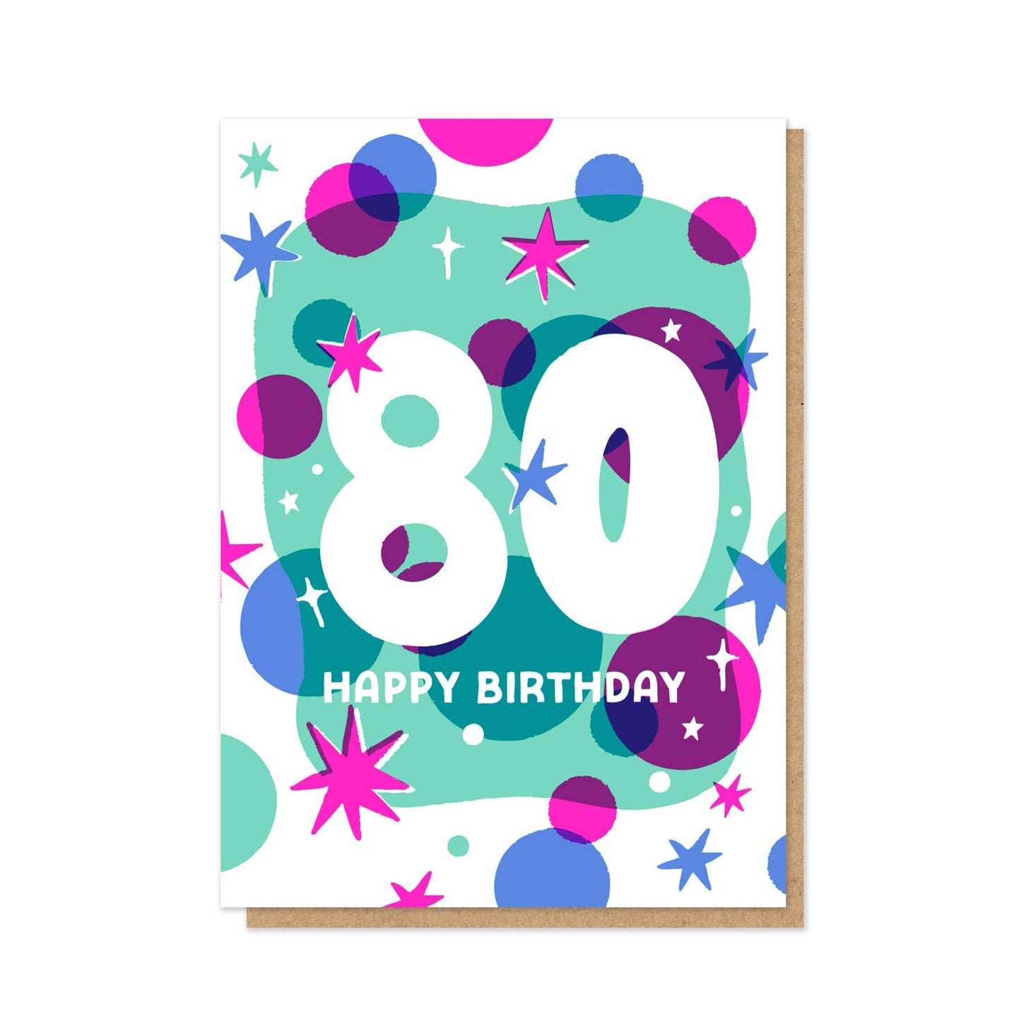 80 Stars Card | Birthday Card | Letterpress Card