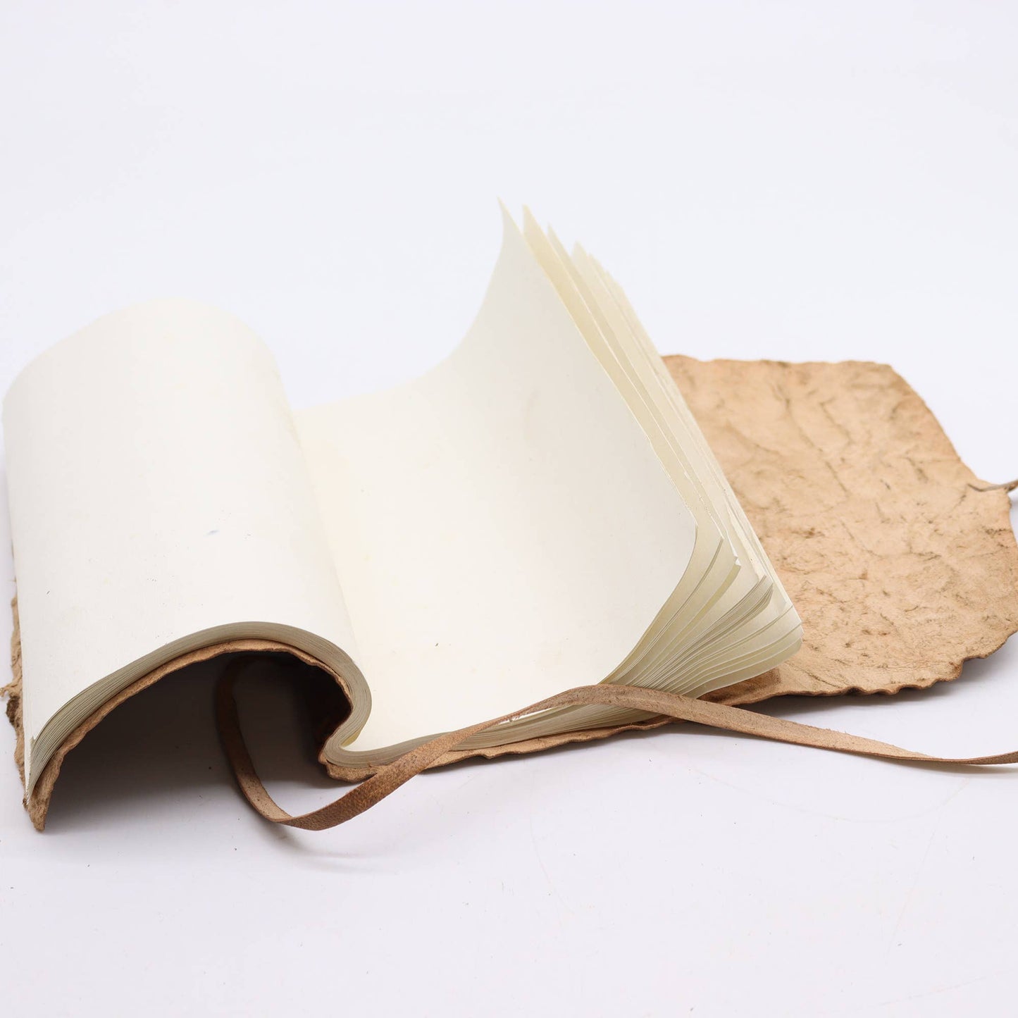 Rolled Leather Travel Journal Notebook- Natural
