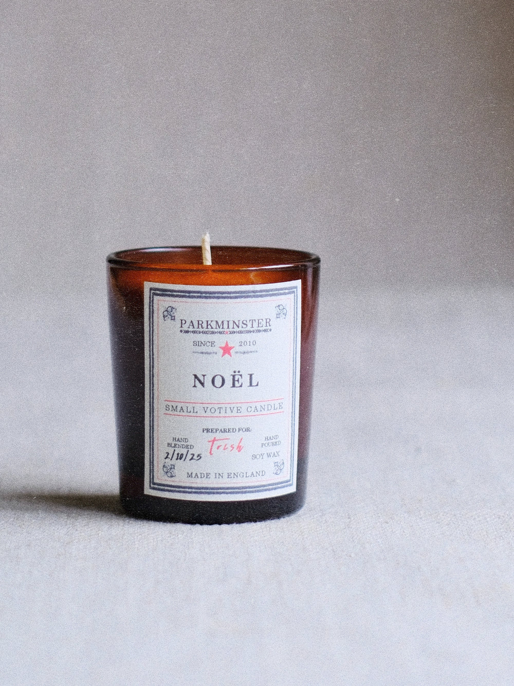 Noel - Large Votive Candle - Made in Cornwall