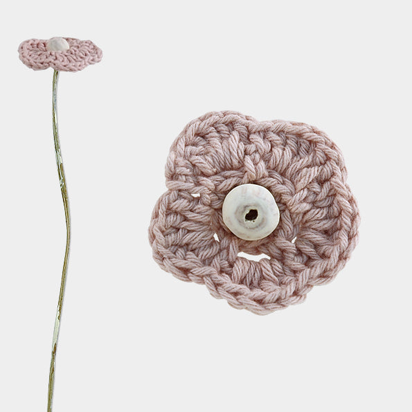 Crochet flower - pink petals