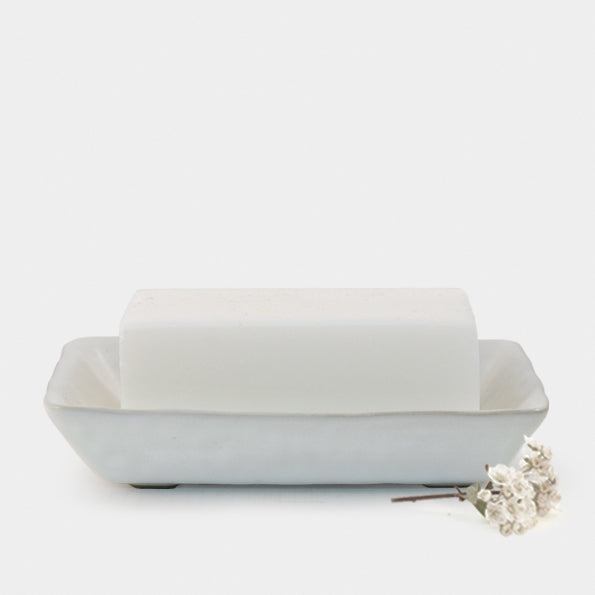 Porcelain soap dish - white