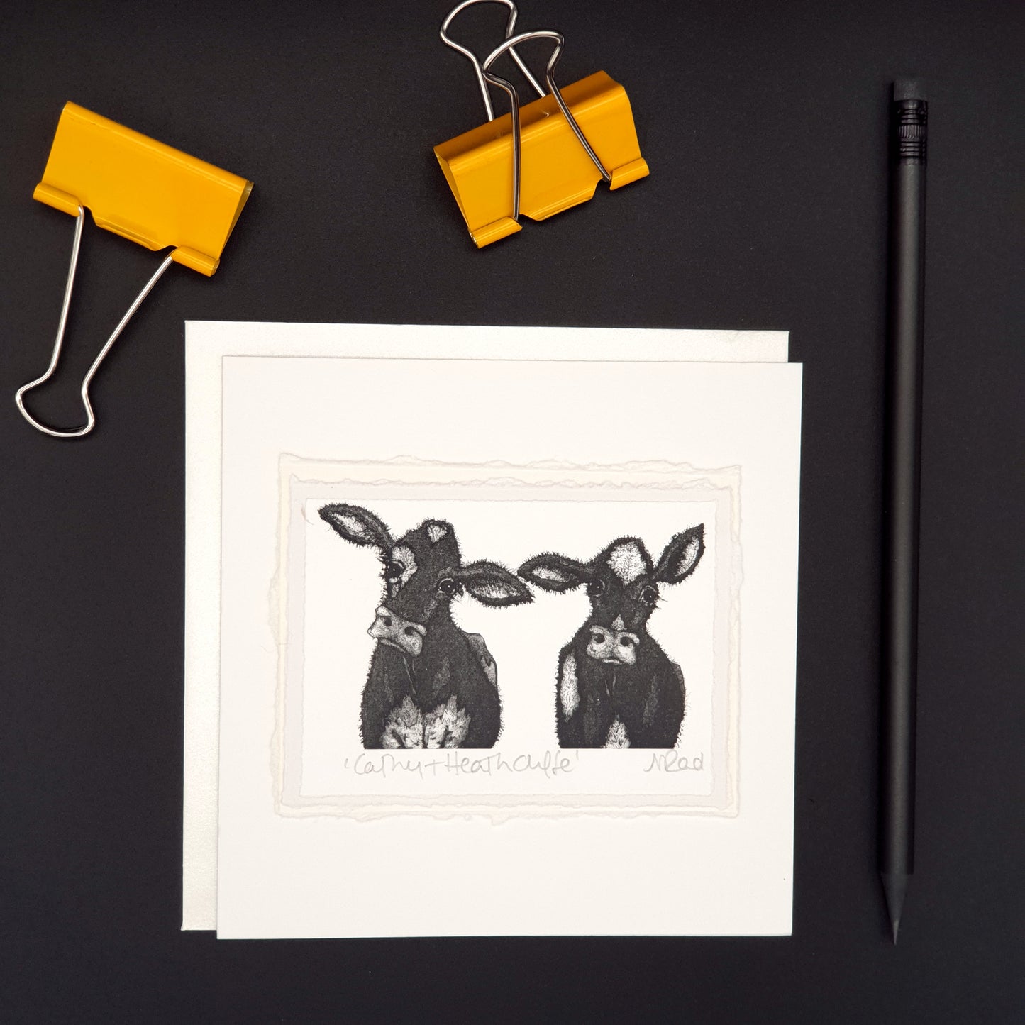 Cathy and Heathcliffe - Cows Greetings Card
