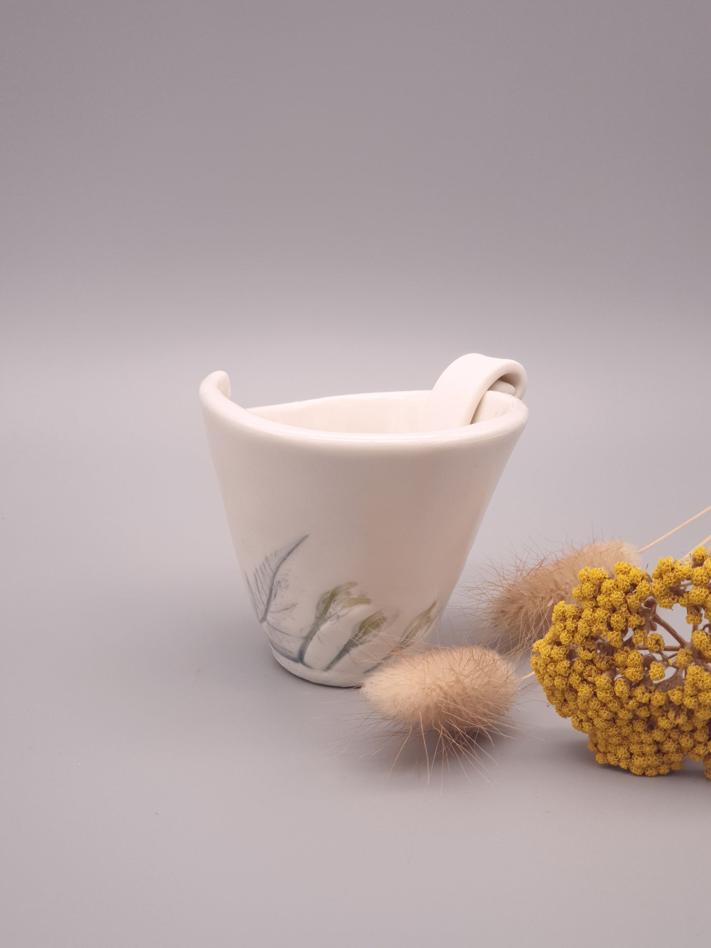 Flora and Fauna Ceramic Salt Pot