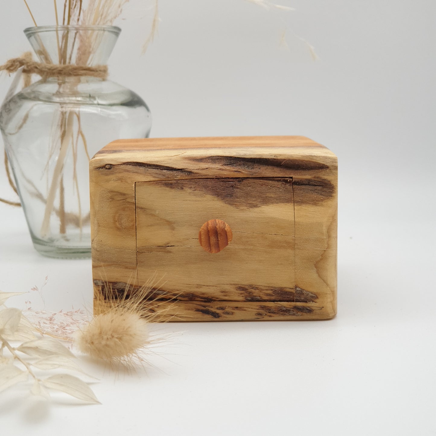 Natural edge wooden box - Yew