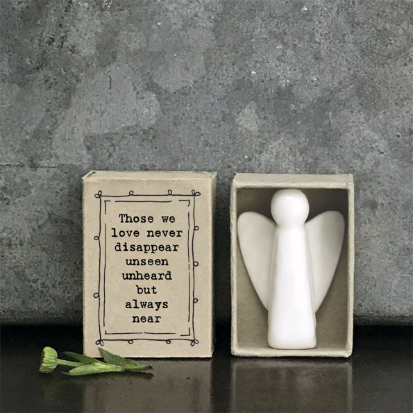 Those we love never leave - Matchbox Porcelain Angel