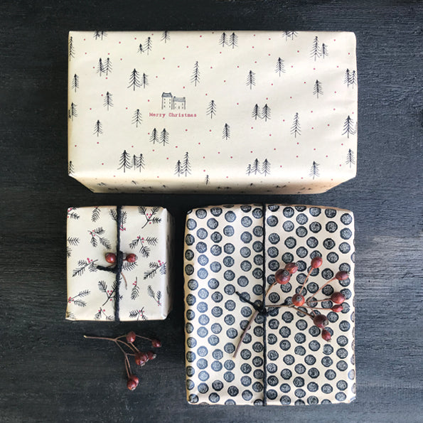 Kraft Wrap Roll - Forest Christmas