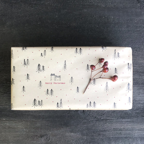 Kraft Wrap Roll - Forest Christmas