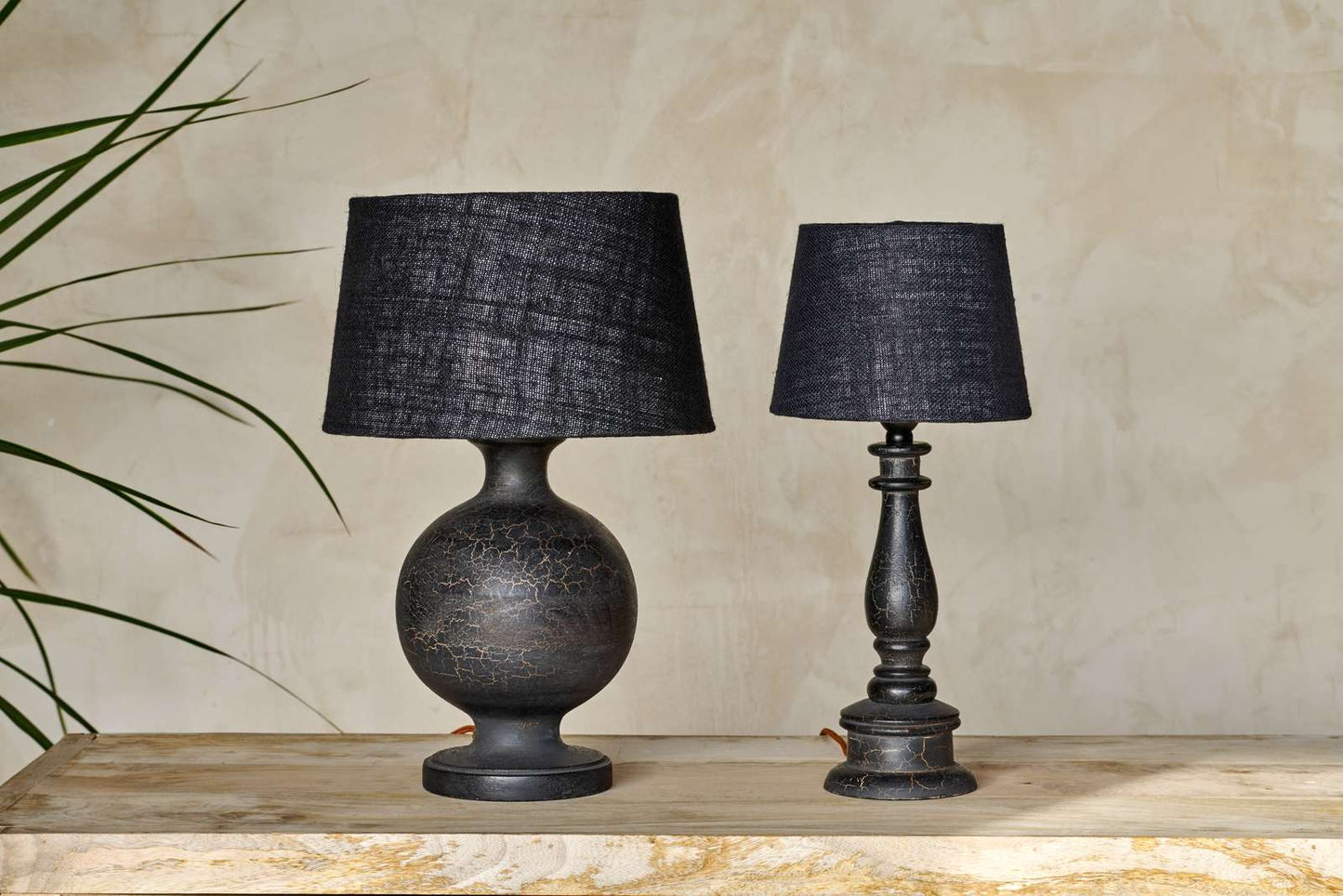 Urku Candlestick style Lamp - Antique Black