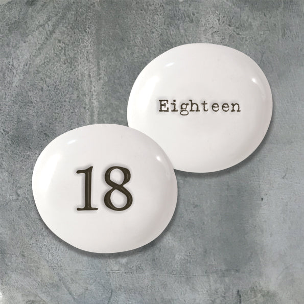 Porcelain Pebble - Numbers