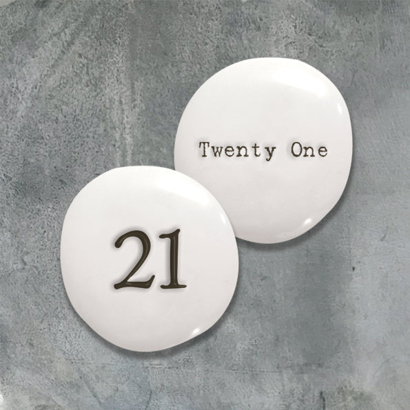 Porcelain Pebble - Numbers