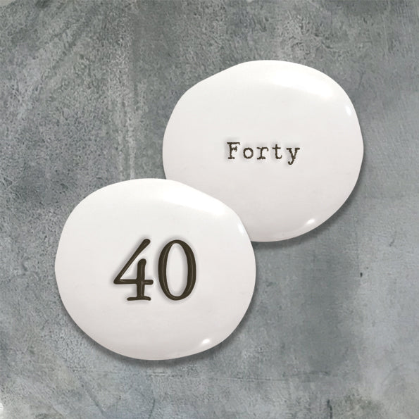 Porcelain Pebble - Numbers