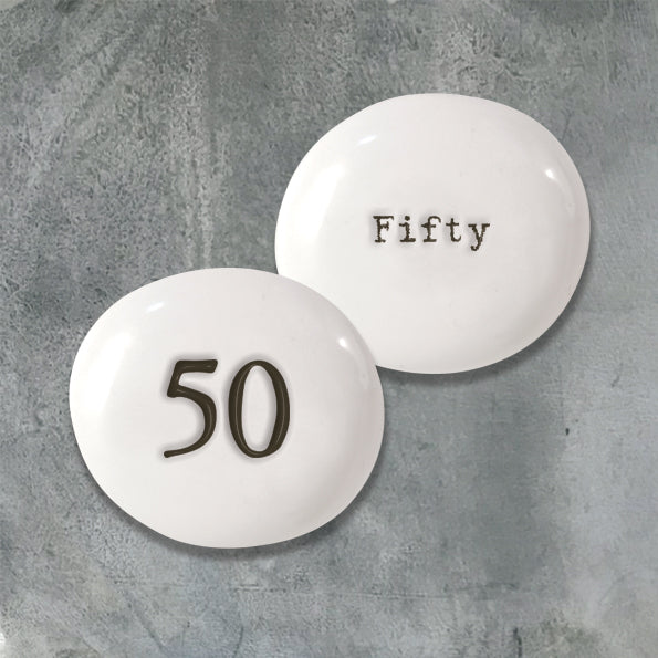 Porcelain Pebble - Numbers