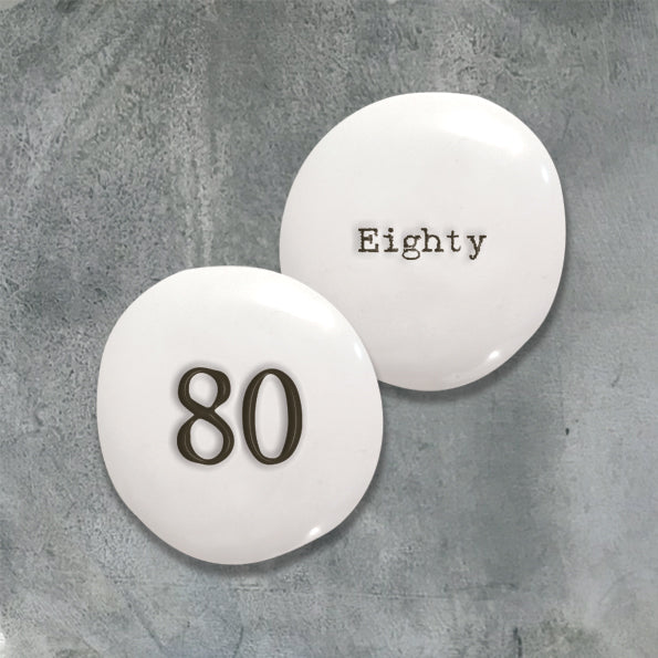 Porcelain Pebble - Numbers