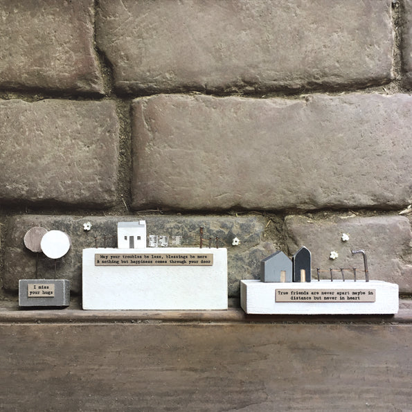 Wooden scene - Trees - I Miss Your Hugs