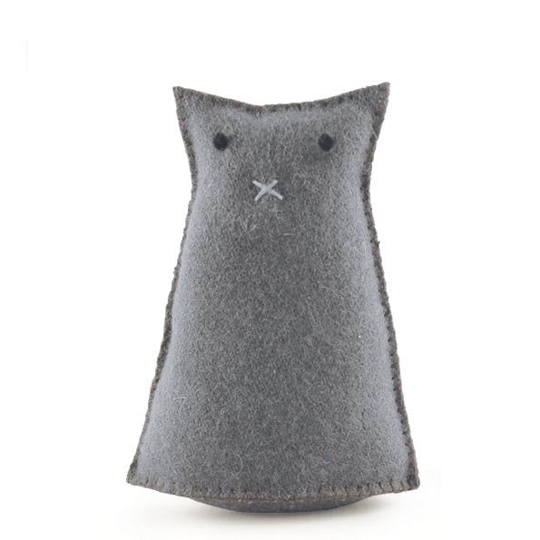 Felt standing grey cat - Gordon