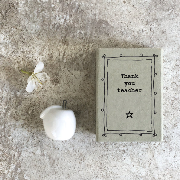 Matchbox Porcelain Apple - Thank You Teacher