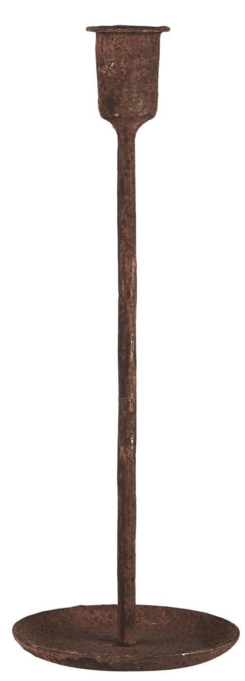 Handmade Rustic Candle Holder - Rust finish