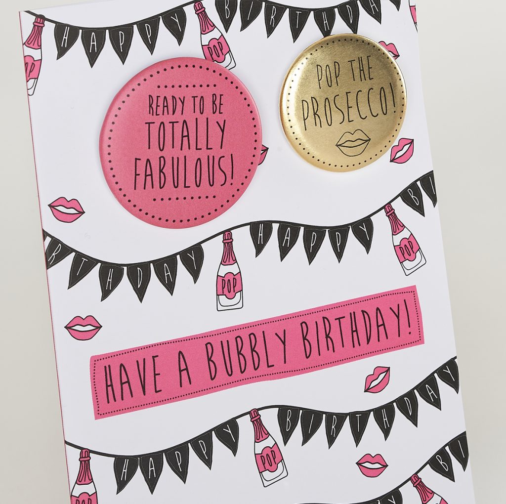 Have a Bubbly Birthday - Happy Birthday Badge card