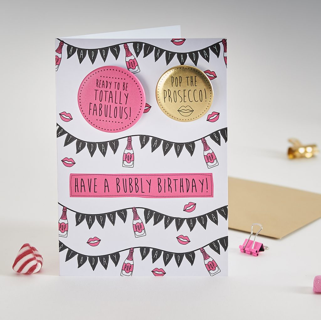 Have a Bubbly Birthday - Happy Birthday Badge card