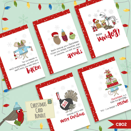 Christmas Card Bundle - Pack of 5