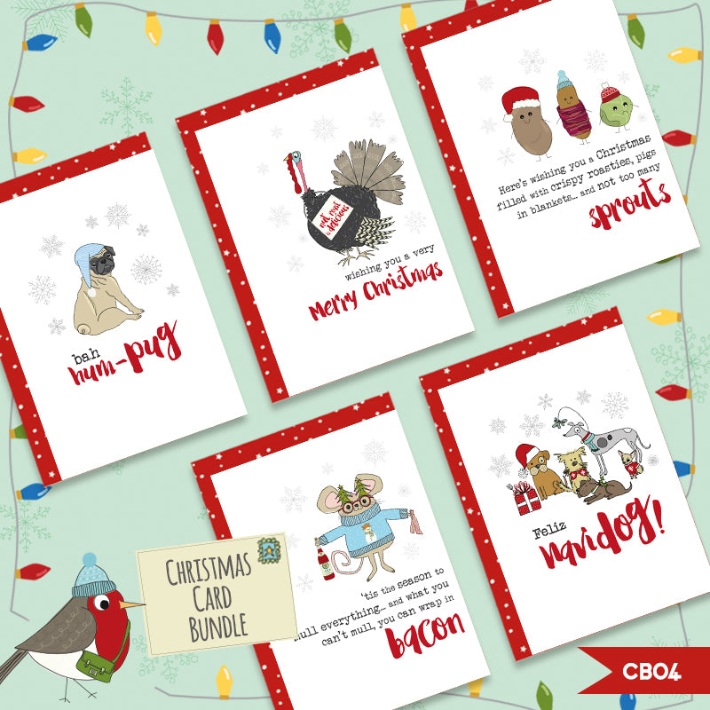 Christmas Card Bundle - Pack of 5