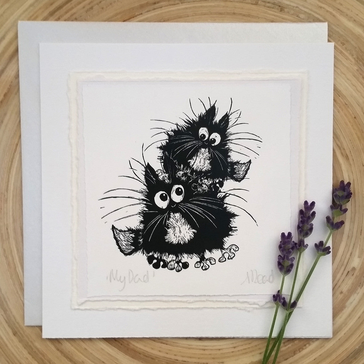 My Dad, Cats - Greetings Card
