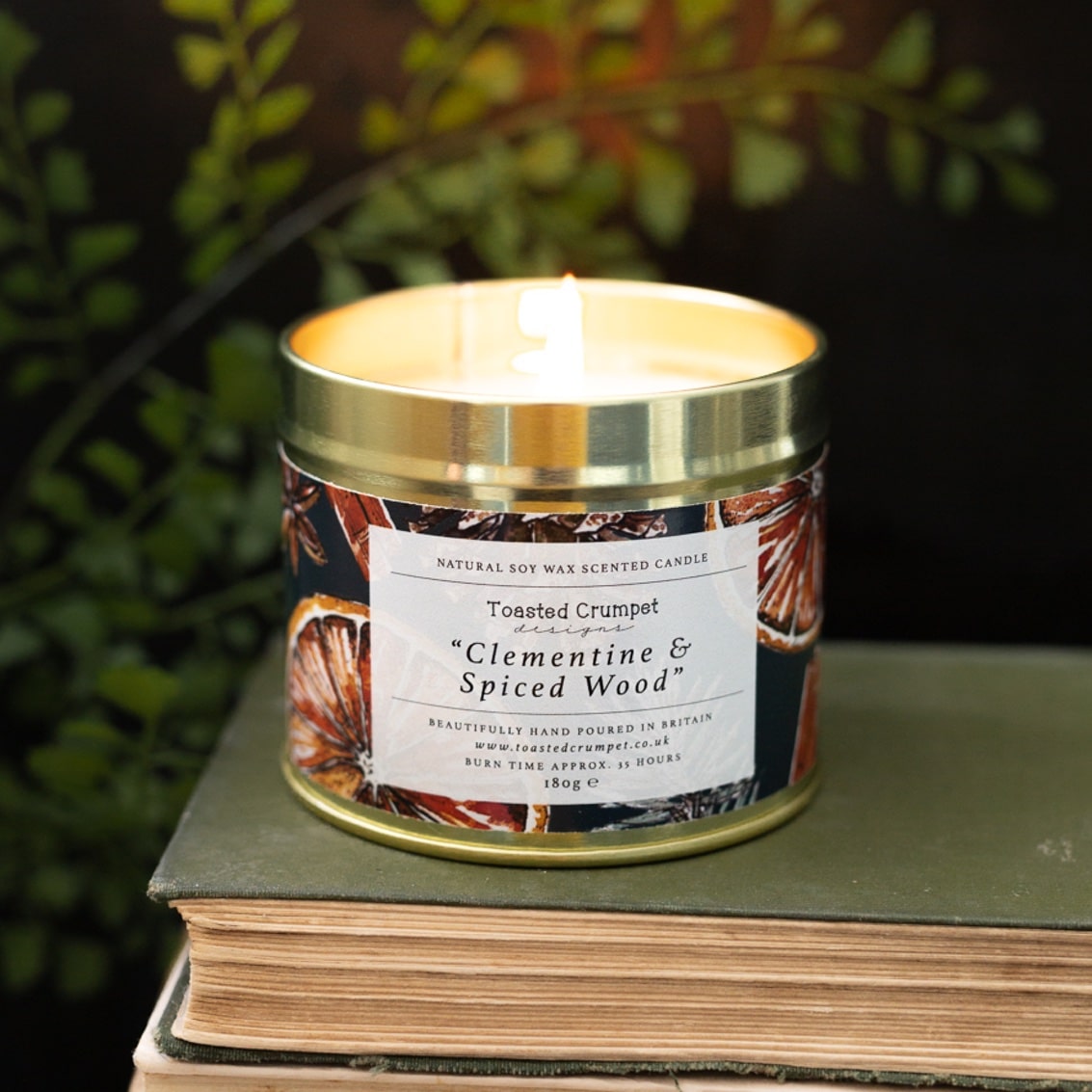 Clementine & Spiced Wood Natural Soy Wax Candle